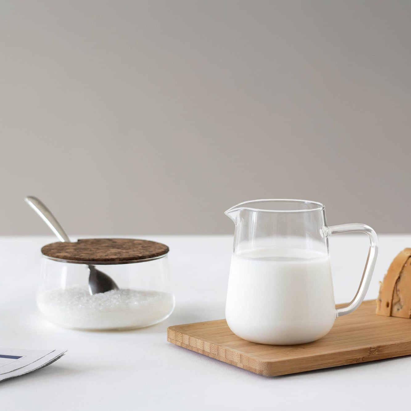 GLASS SERVING SET - PITCHER, BOWL & SPOON