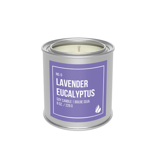 CANDLE, SOY WAX - LAVENDER EUCALYPTUS