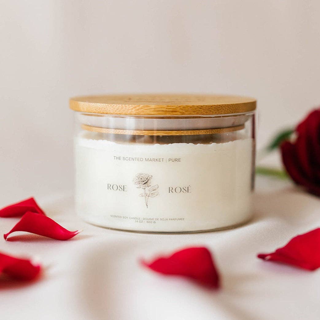 CANDLE (SOY WAX) - ROSE 14oz