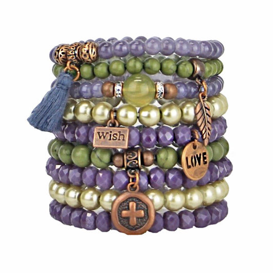 BRACELETS, SET of 9 - OASIS
