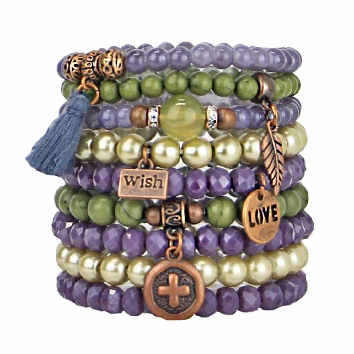 BRACELETS, SET of 9 - OASIS