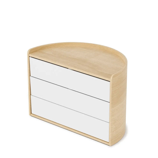 STORAGE BOX, MOONA - WHITE/NATURAL