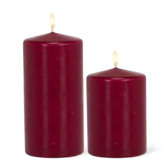 CANDLE, PILLAR - DARK RED
