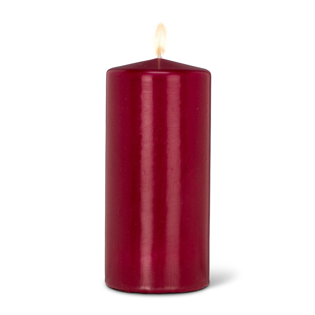 CANDLE, PILLAR - DARK RED