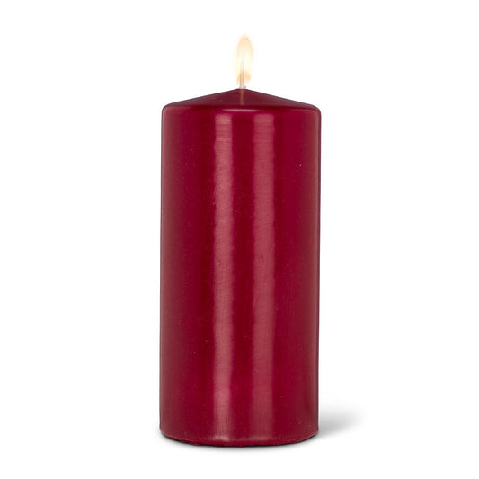 CANDLE, PILLAR - DARK RED