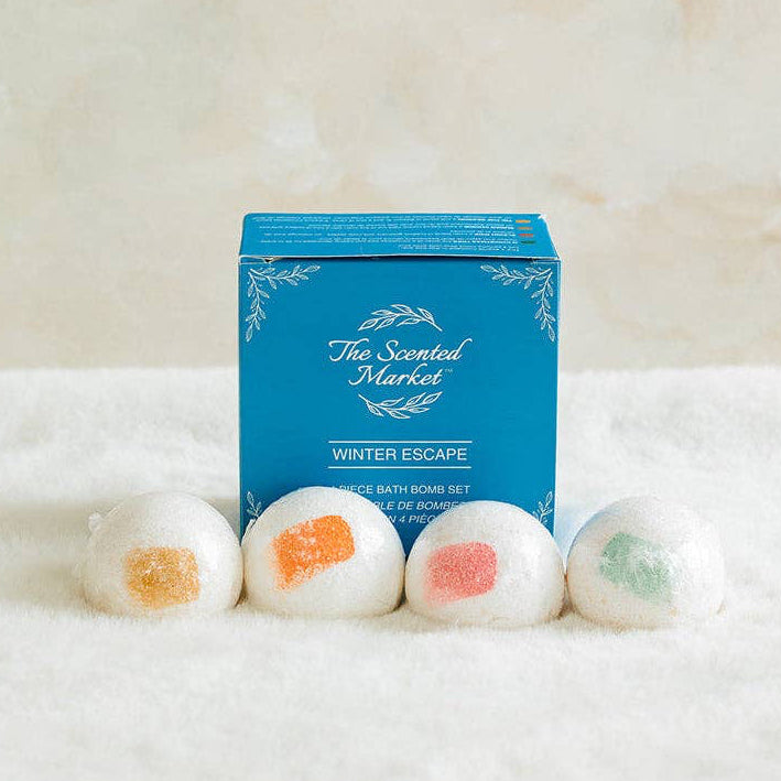 WINTER MINI BATH BOMBS - GIFT SET OF 4