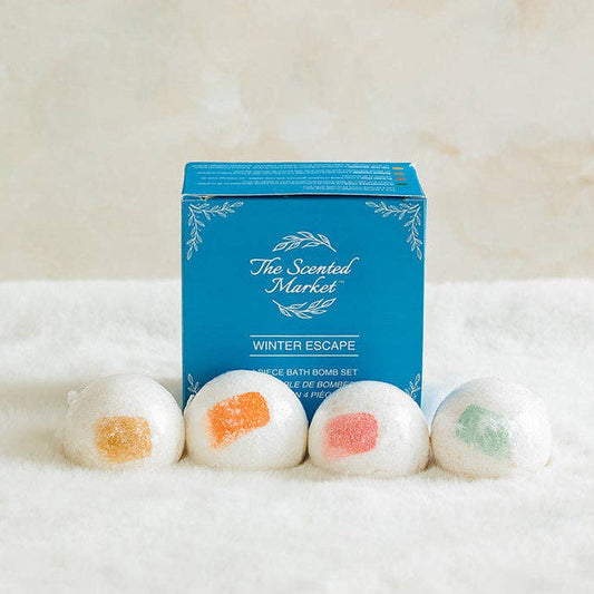 WINTER MINI BATH BOMBS - GIFT SET OF 4