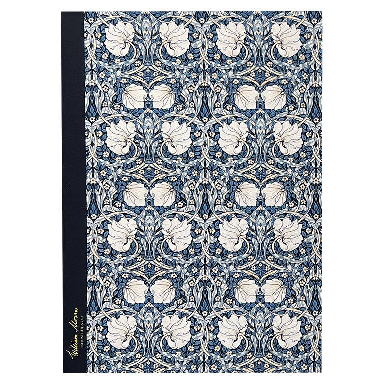 NOTEBOOK, WILLIAM MORRIS - PIMPERNEL PATTERN, DARK BLUE