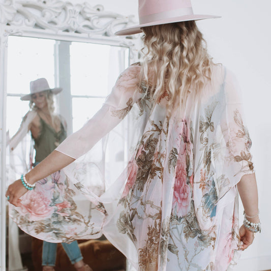 KIMONO, CHIFFON - ROSIE