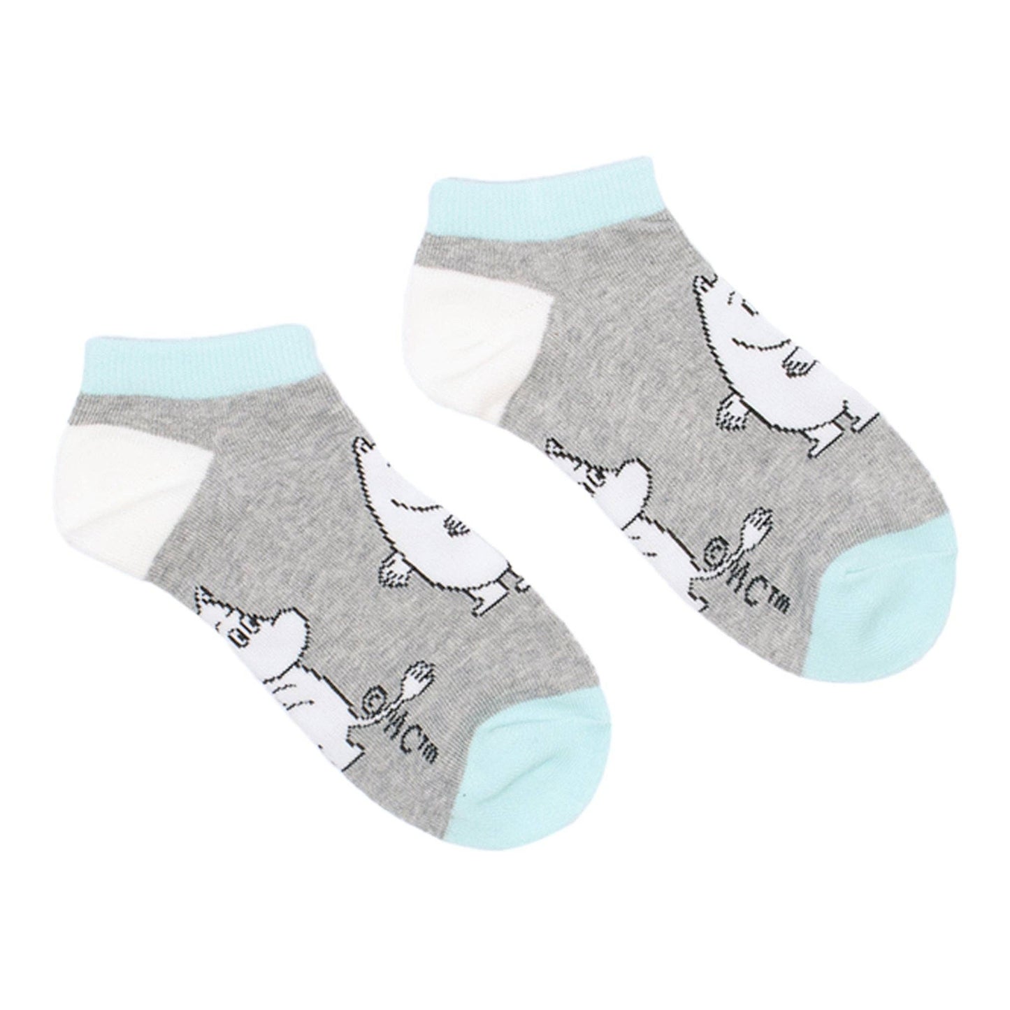 MOOMIN WOMEN'S ANKLE SOCKS - GREY/BLUE
