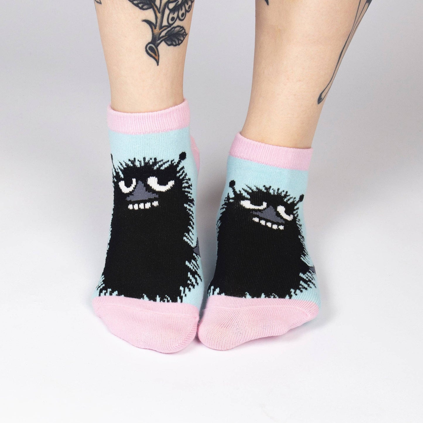 MOOMIN WOMEN'S ANKLE SOCKS, STINKY - TURQUOISE/PINK