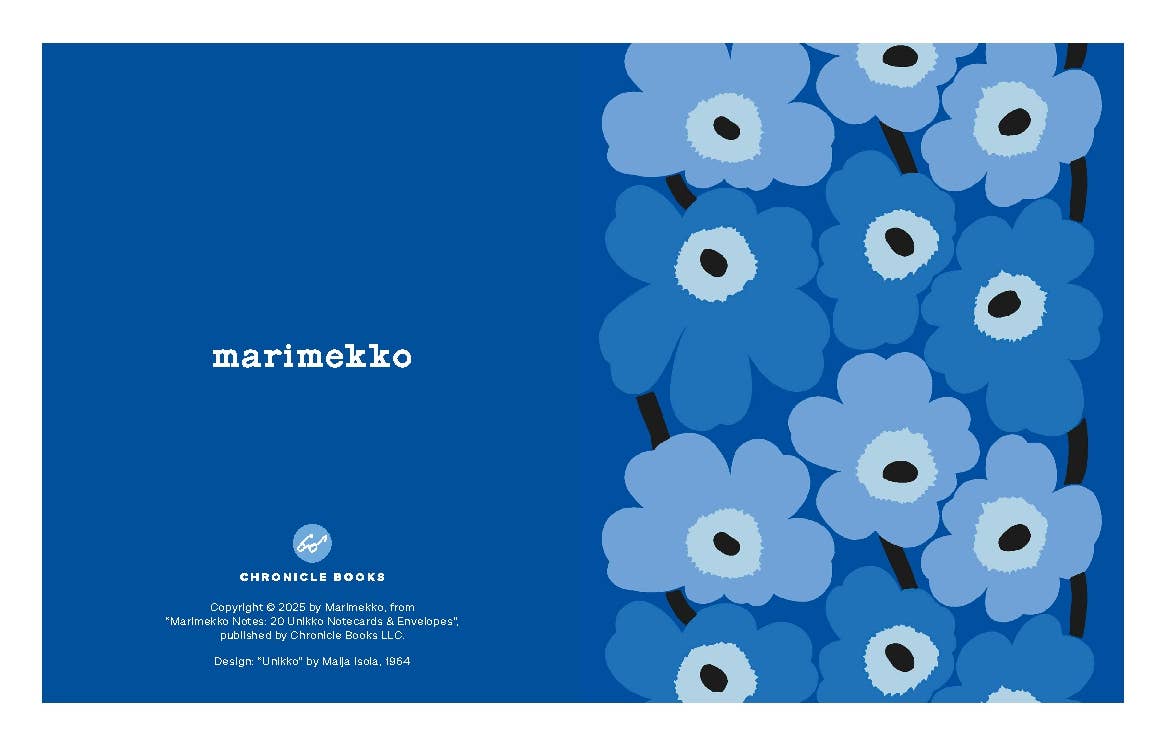 MARIMEKKO NOTECARD SET - 20/UNIKKO BLUE