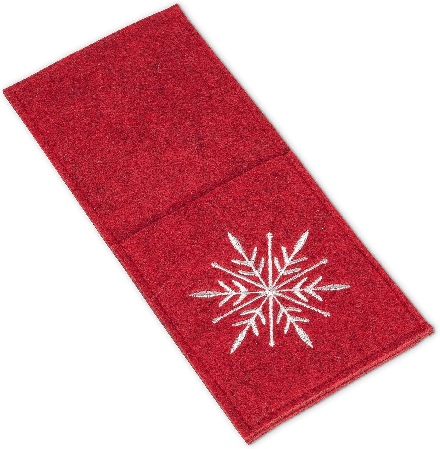 CUTLERY POCKET, FELT - RED