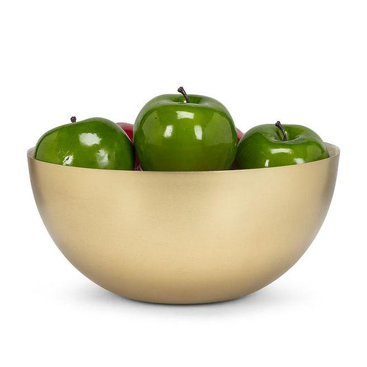 BOWL, ENAMEL - GOLD/PEARL Ø10"