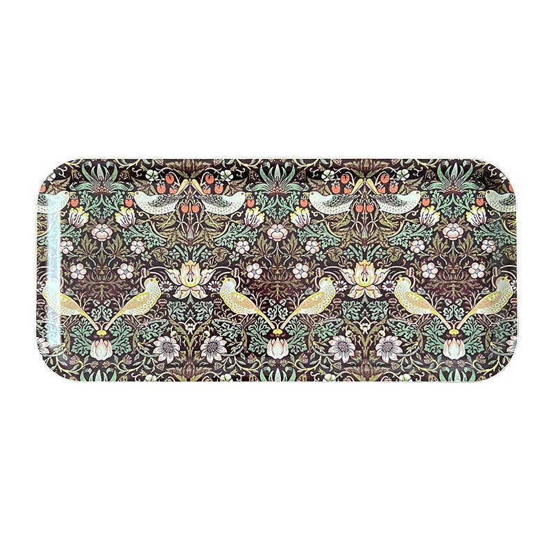 TRAY, WILLIAM MORRIS - STRAWBERRY THIEF, BORDEAUX