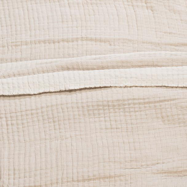 PILLOW, OVERSTITCH - BEIGE