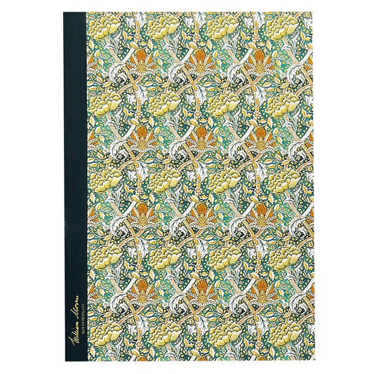 NOTEBOOK, WILLIAM MORRIS - WINDRUSH PATTERN, GREEN