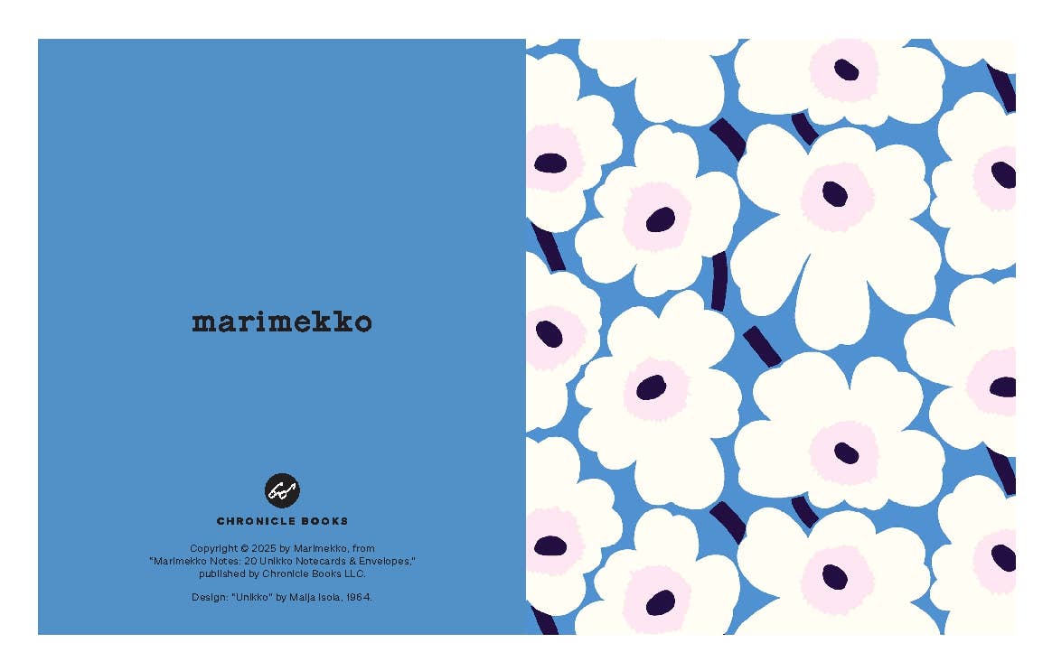 MARIMEKKO NOTECARD SET - 20/UNIKKO BLUE