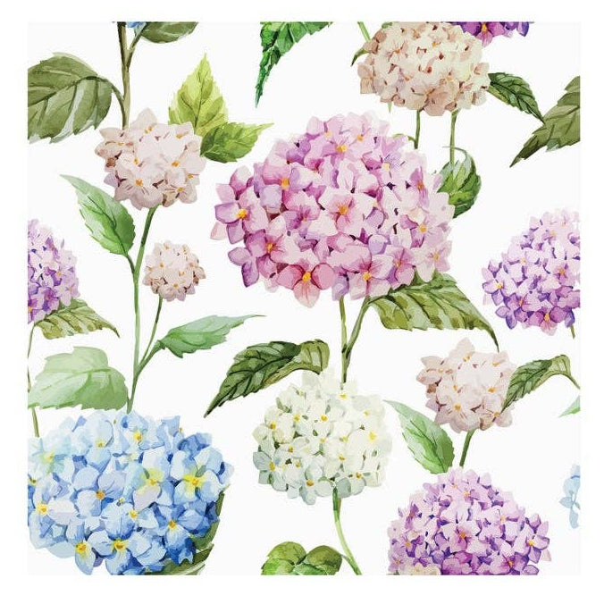 NAPKIN LUNCHEON - HYDRANGEA, 20PK MULTICOLOUR