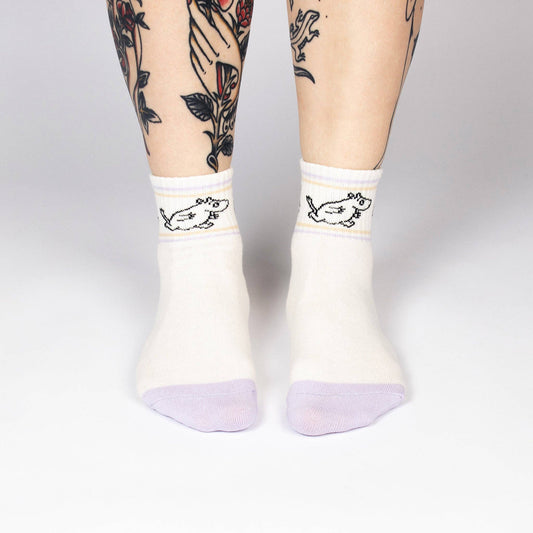 MOOMIN WOMEN'S RETRO SOCKS - WHITE/PEACH/LILAC