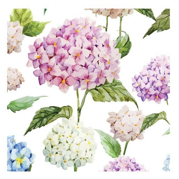 NAPKIN COCKTAIL - HYDRANGEA, 20PK MULTICOLOR