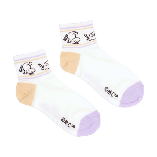 MOOMIN WOMEN'S RETRO SOCKS - WHITE/PEACH/LILAC