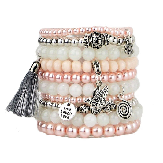 BRACELETS, SET of 10 - PEACE