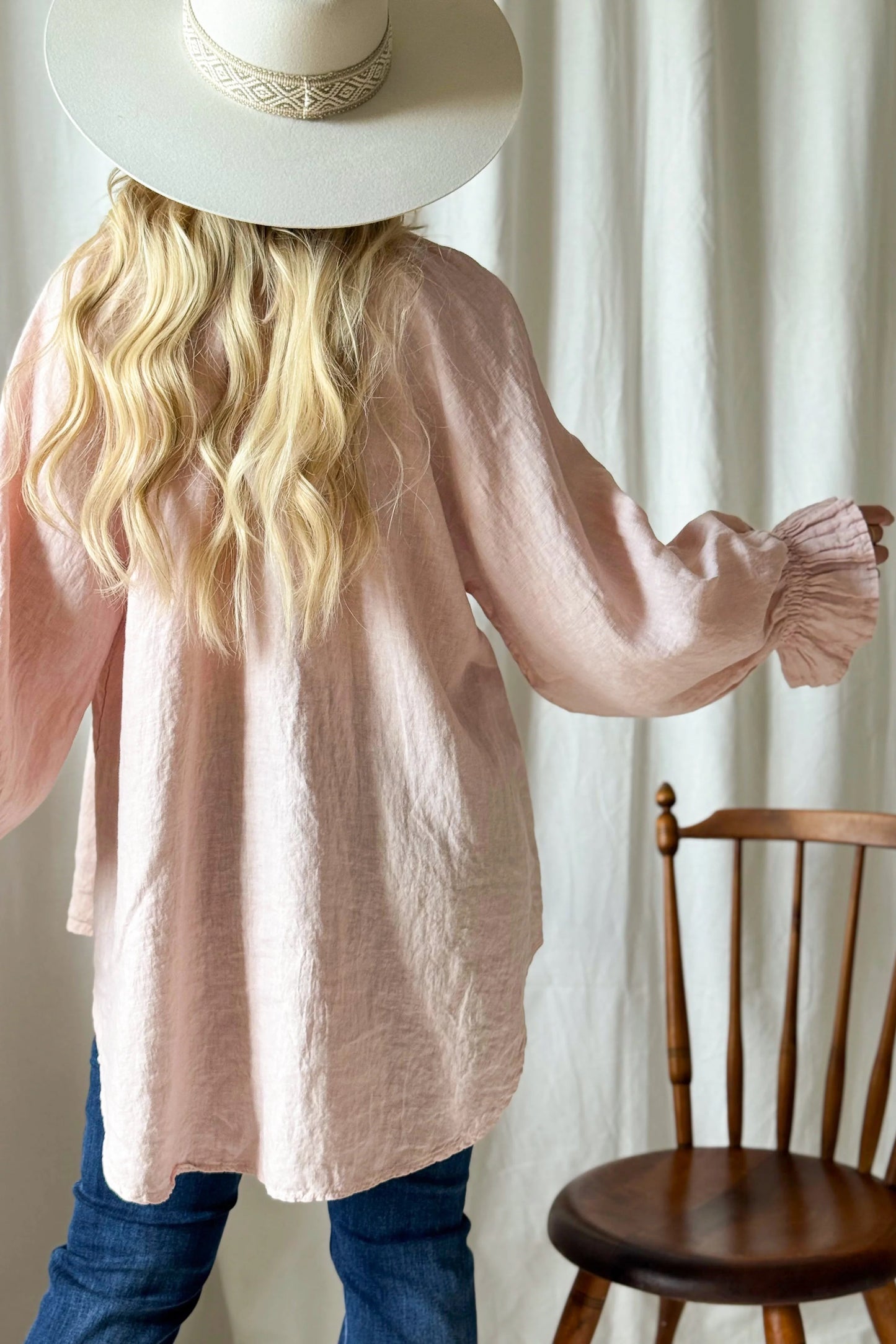 SHIRT LINEN, AMAIA - PINK