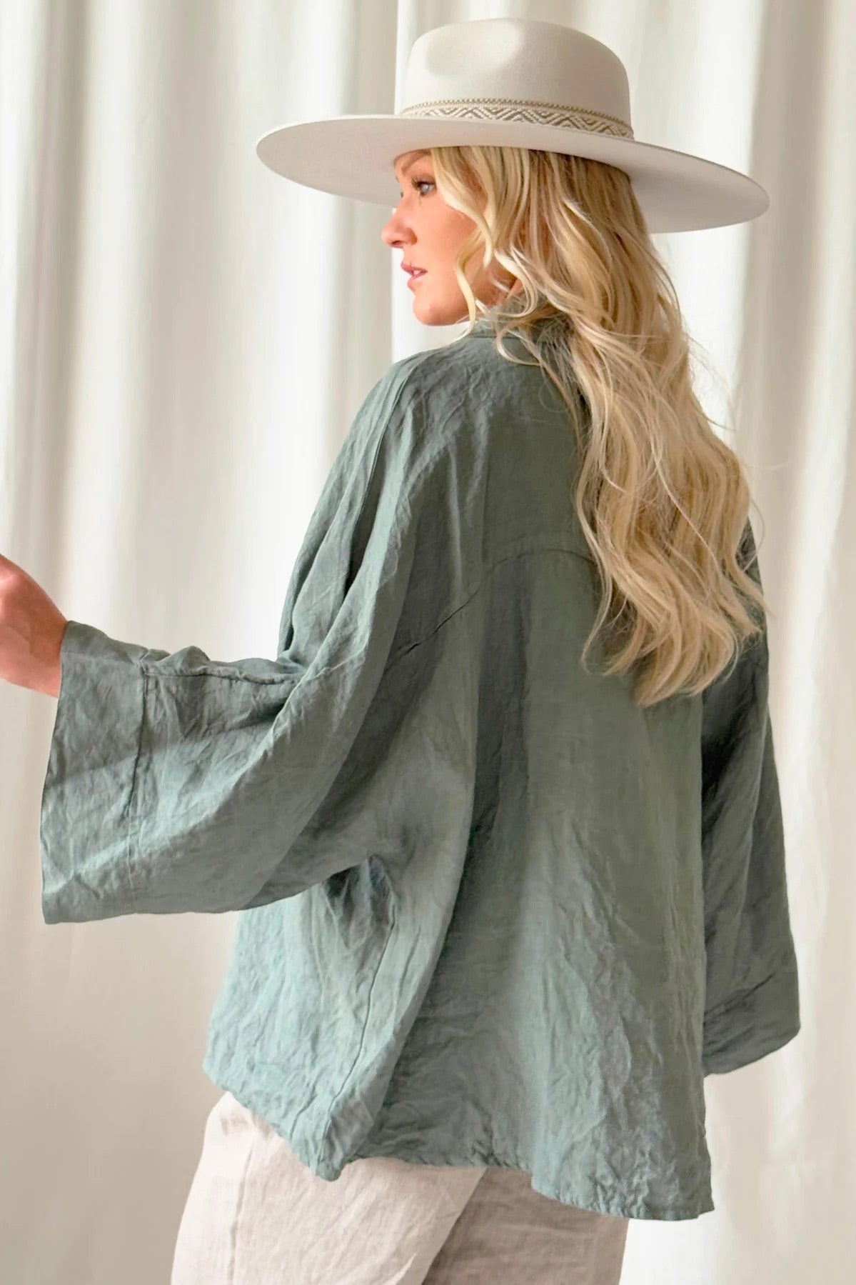 SHIRT LINEN, ARAGON - CAMO