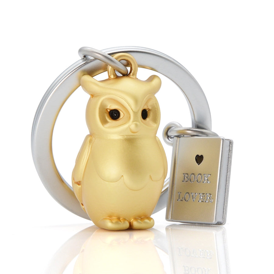 KEY CHAIN - OWL & BOOK