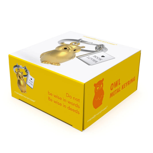 KEY CHAIN - OWL & BOOK