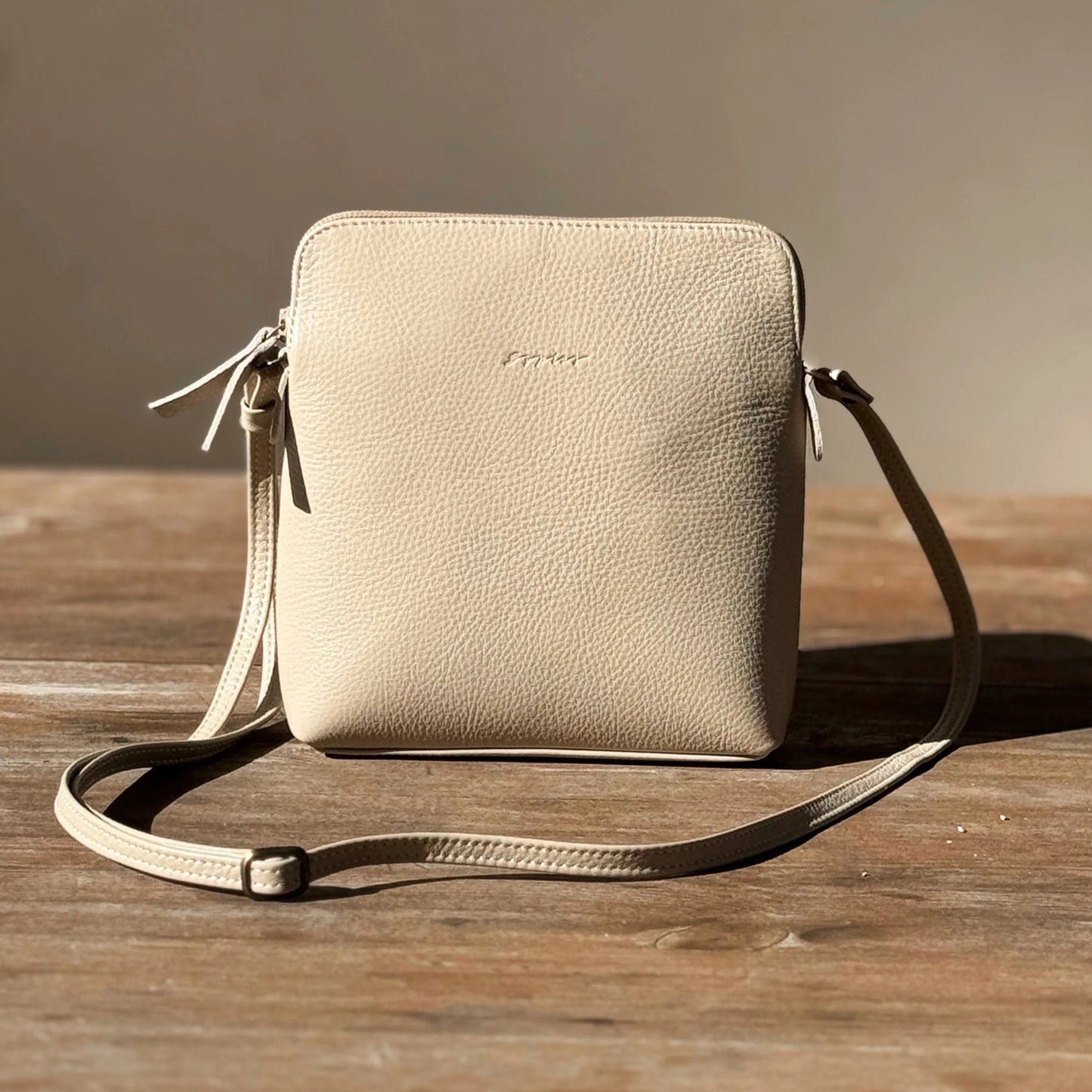 BAG, VIIVI - LEATHER, TAUPE