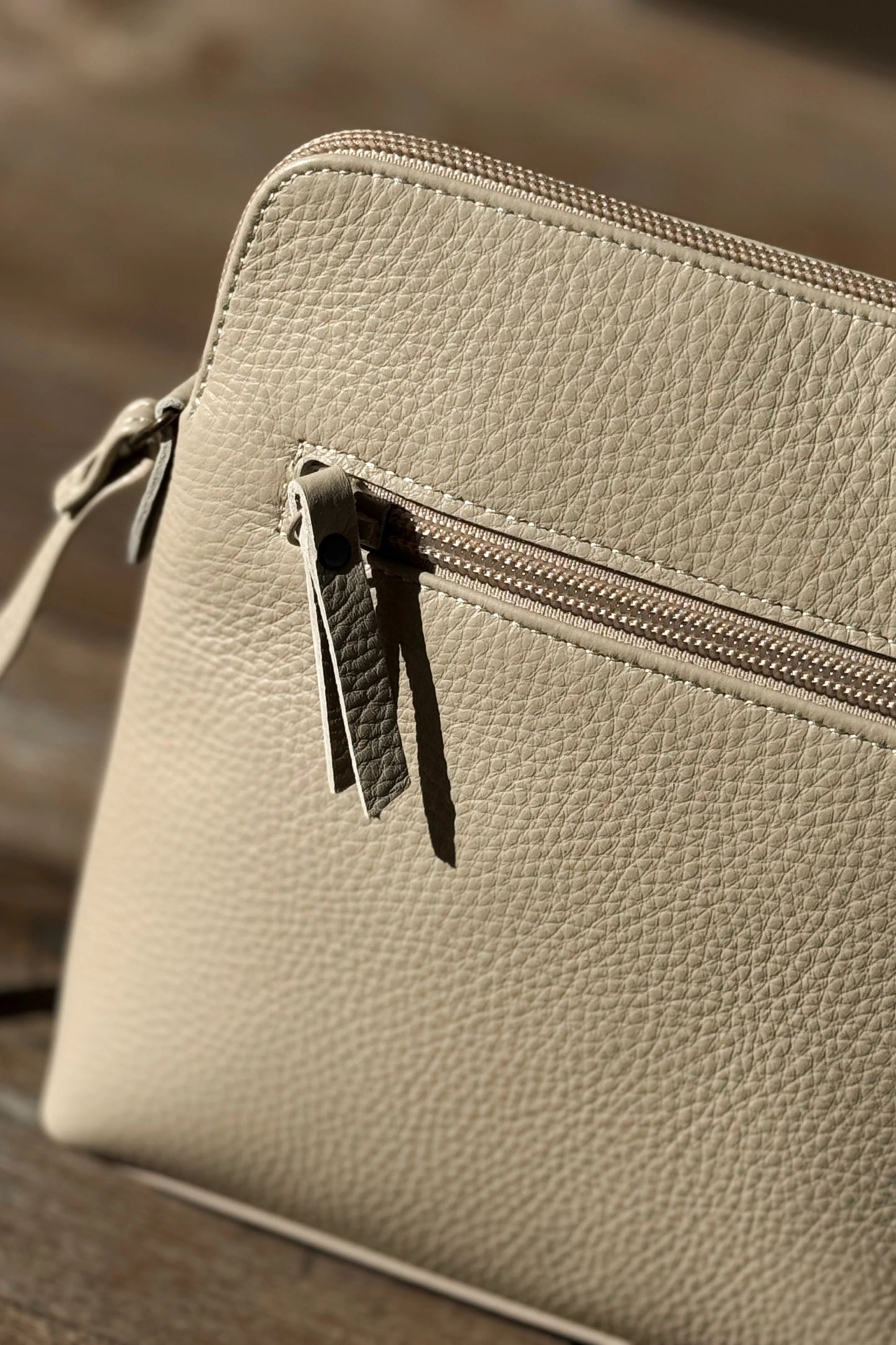 BAG, VIIVI - LEATHER, TAUPE