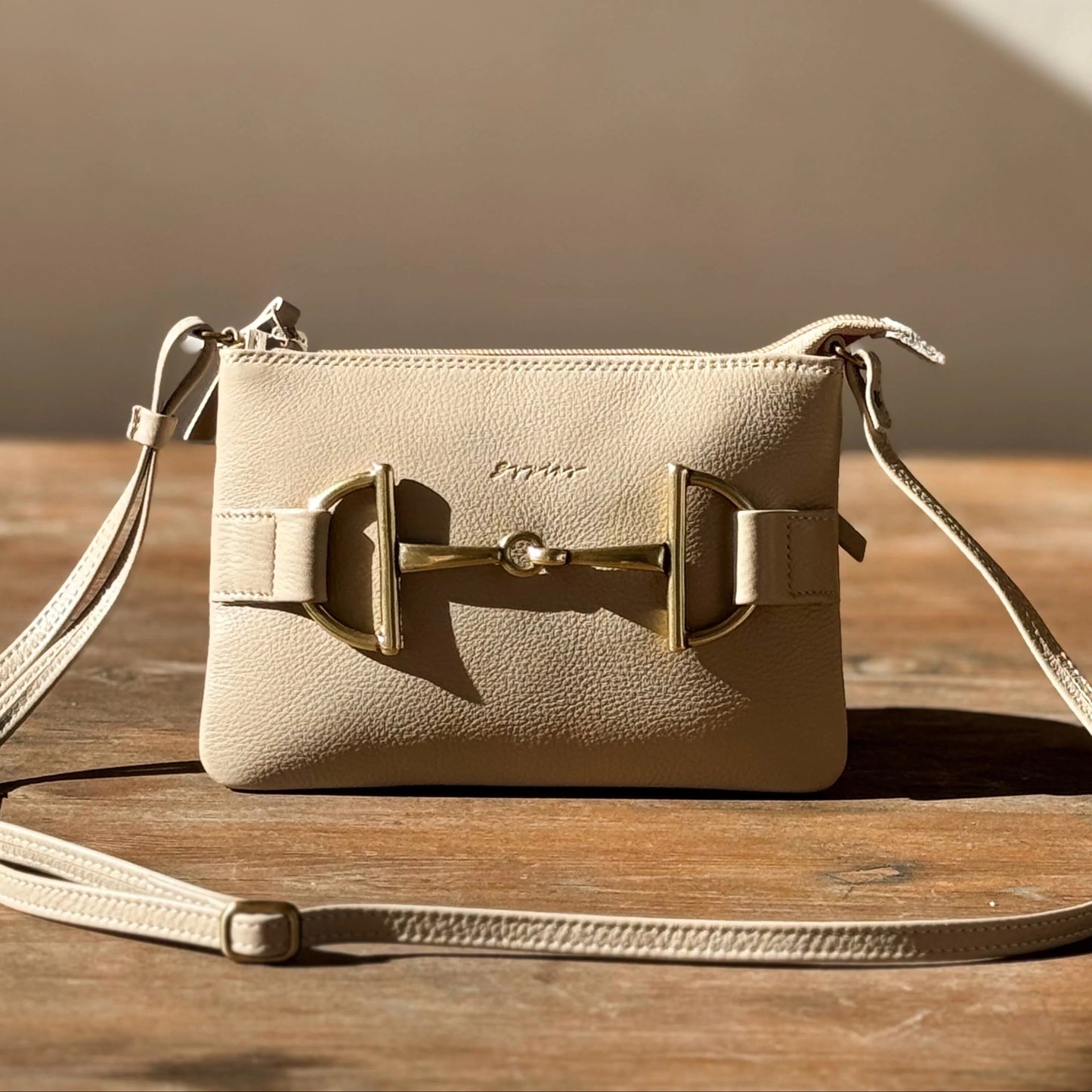 BAG, COCO - LEATHER, TAUPE