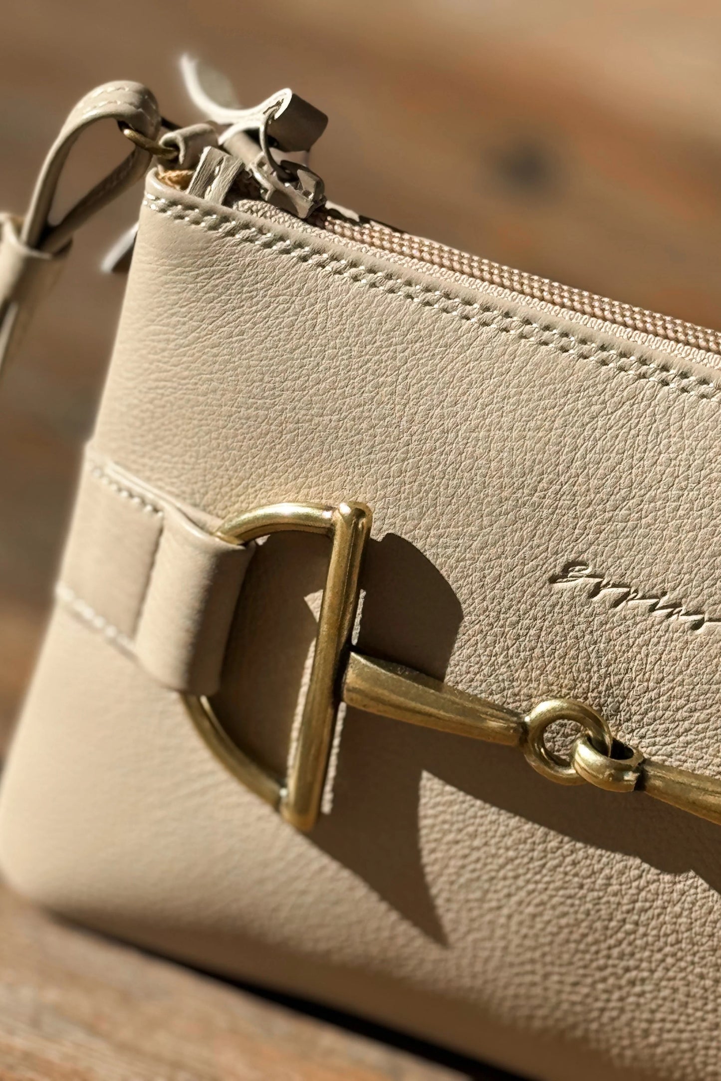 BAG, COCO - LEATHER, TAUPE