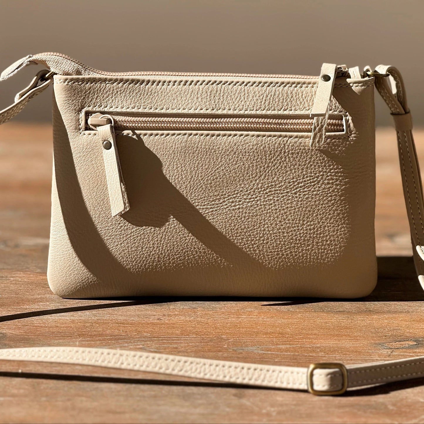 BAG, COCO - LEATHER, TAUPE
