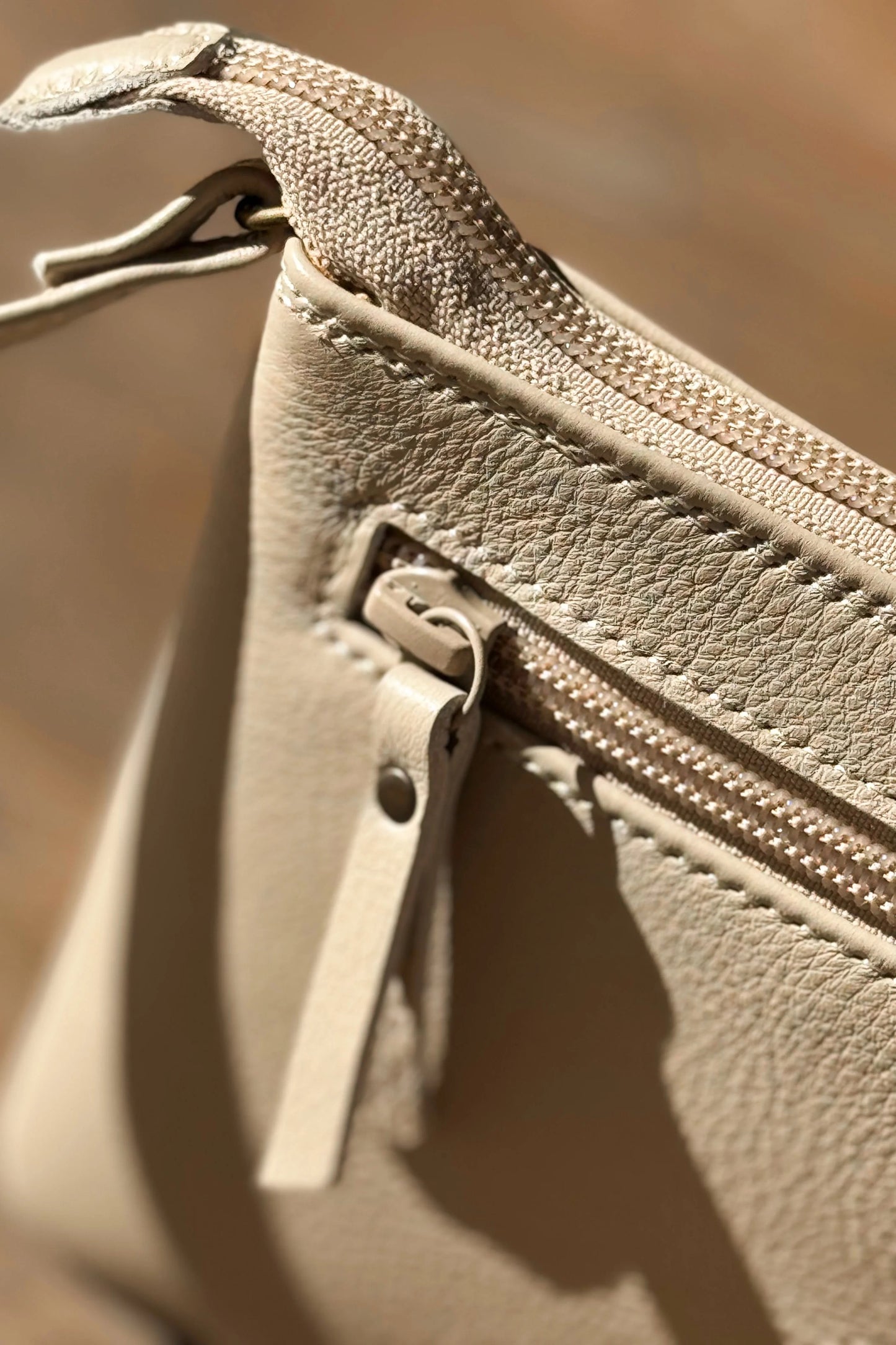 BAG, COCO - LEATHER, TAUPE