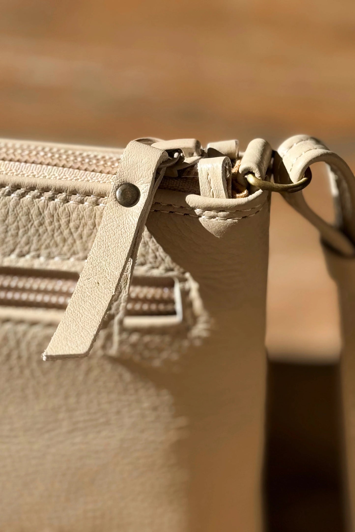 BAG, COCO - LEATHER, TAUPE