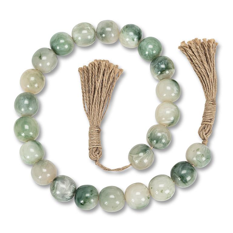 BEAD GARLAND, SMOOTH BALL - JADE