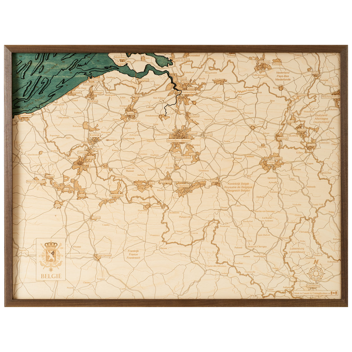 MAP, FRAMED - BELGIUM