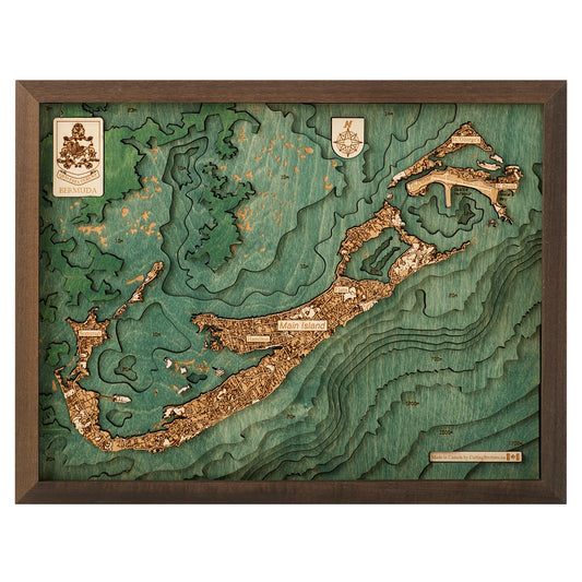 MAP, FRAMED - BERMUDA