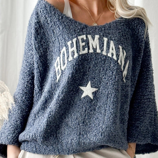 KNIT, BOHEMIANA STAR - BLUE