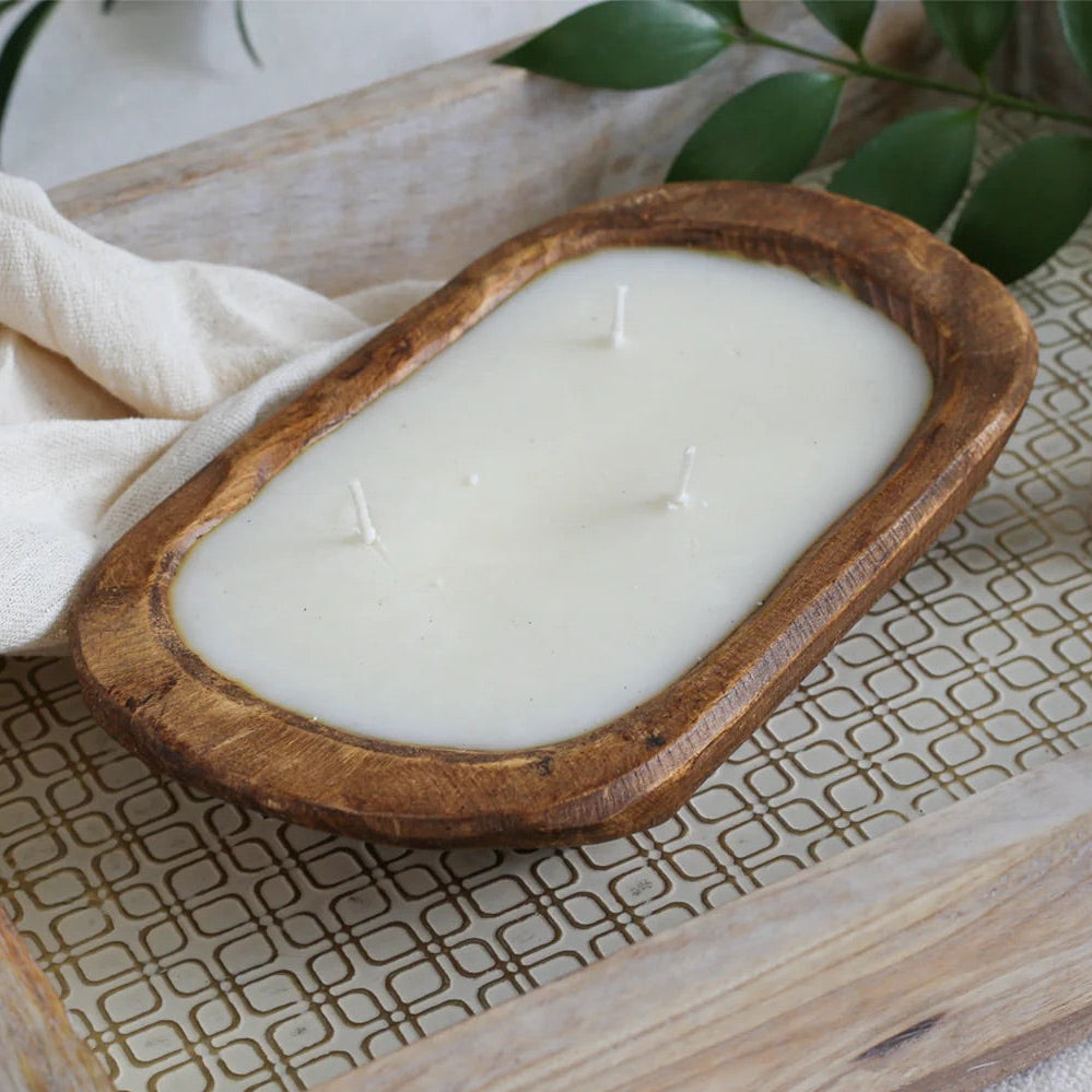 OVAL DOUGH BOWL CANDLE - STRAWBERRY