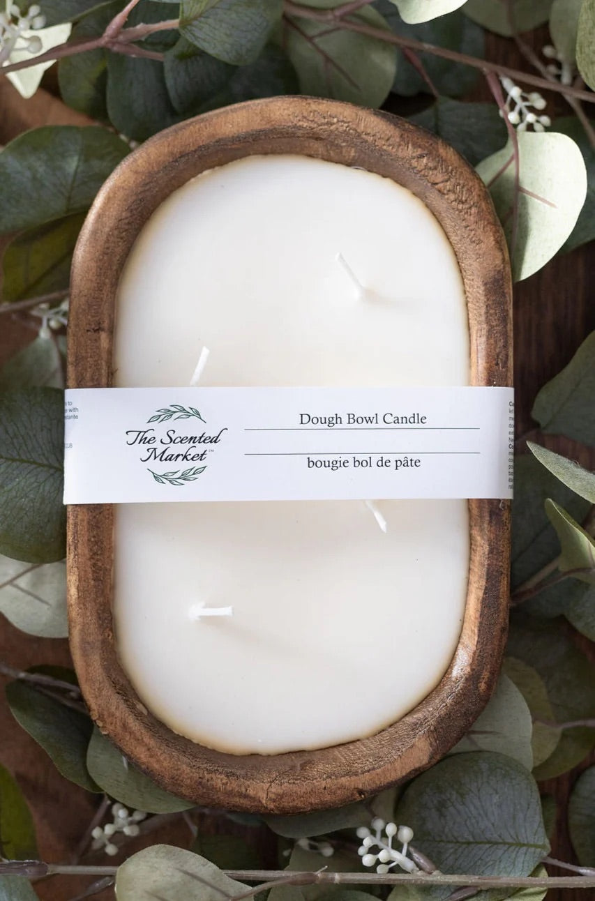 OVAL DOUGH BOWL CANDLE - STRAWBERRY