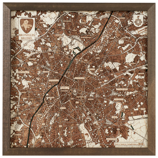 MAP, FRAMED - BRUSSELS