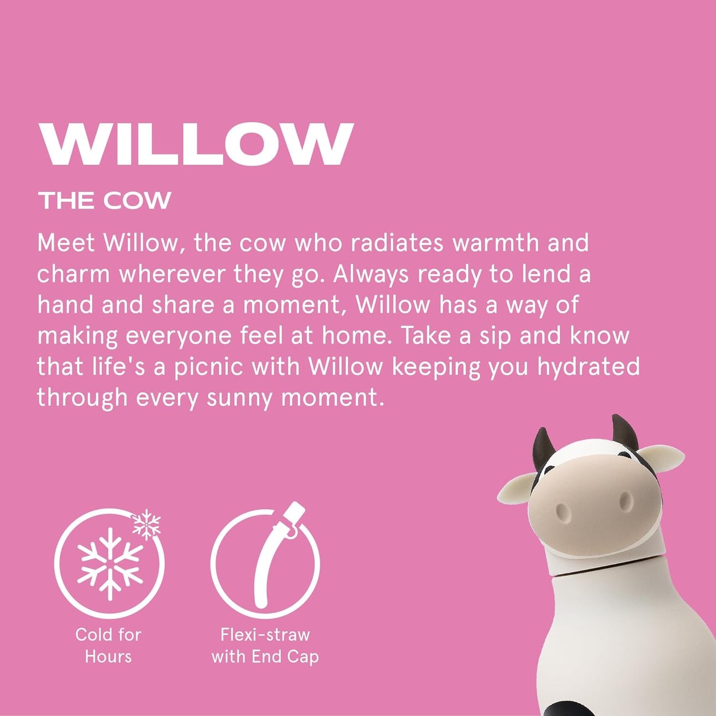BESTIE WATER BOTTLE - COW
