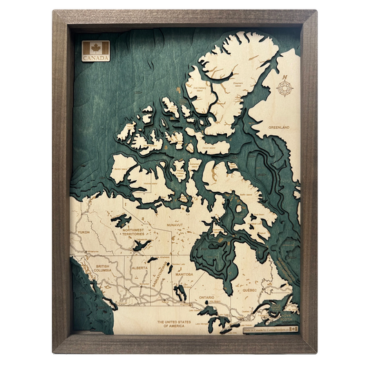 MAP, FRAMED - CANADA