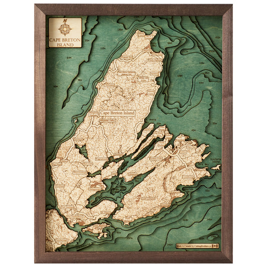 MAP, FRAMED - CAPE BRETON ISLAND (S)