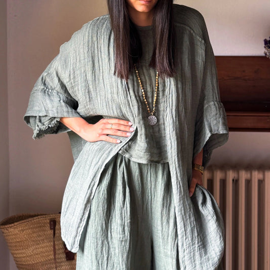 JACKET LINEN, CASTILLO - CAMO