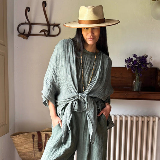 JACKET LINEN, CASTILLO - CAMO